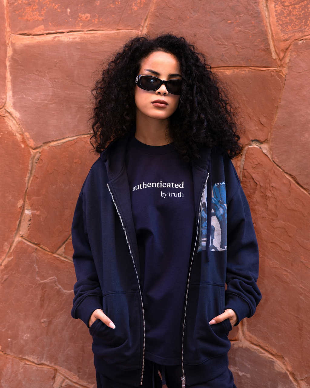 Indigo Archive Relaxed Hoodie