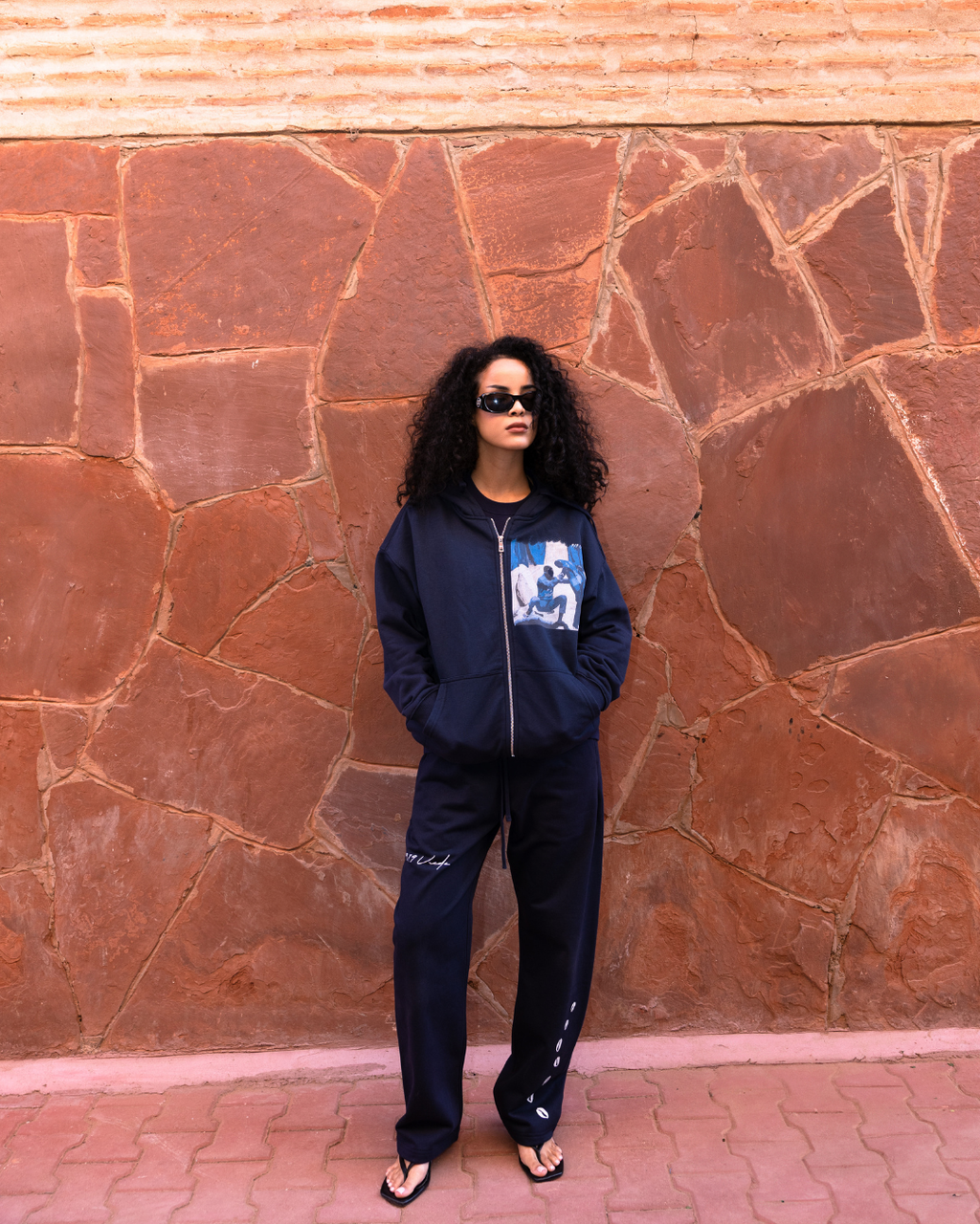 Indigo Archive Relaxed Hoodie