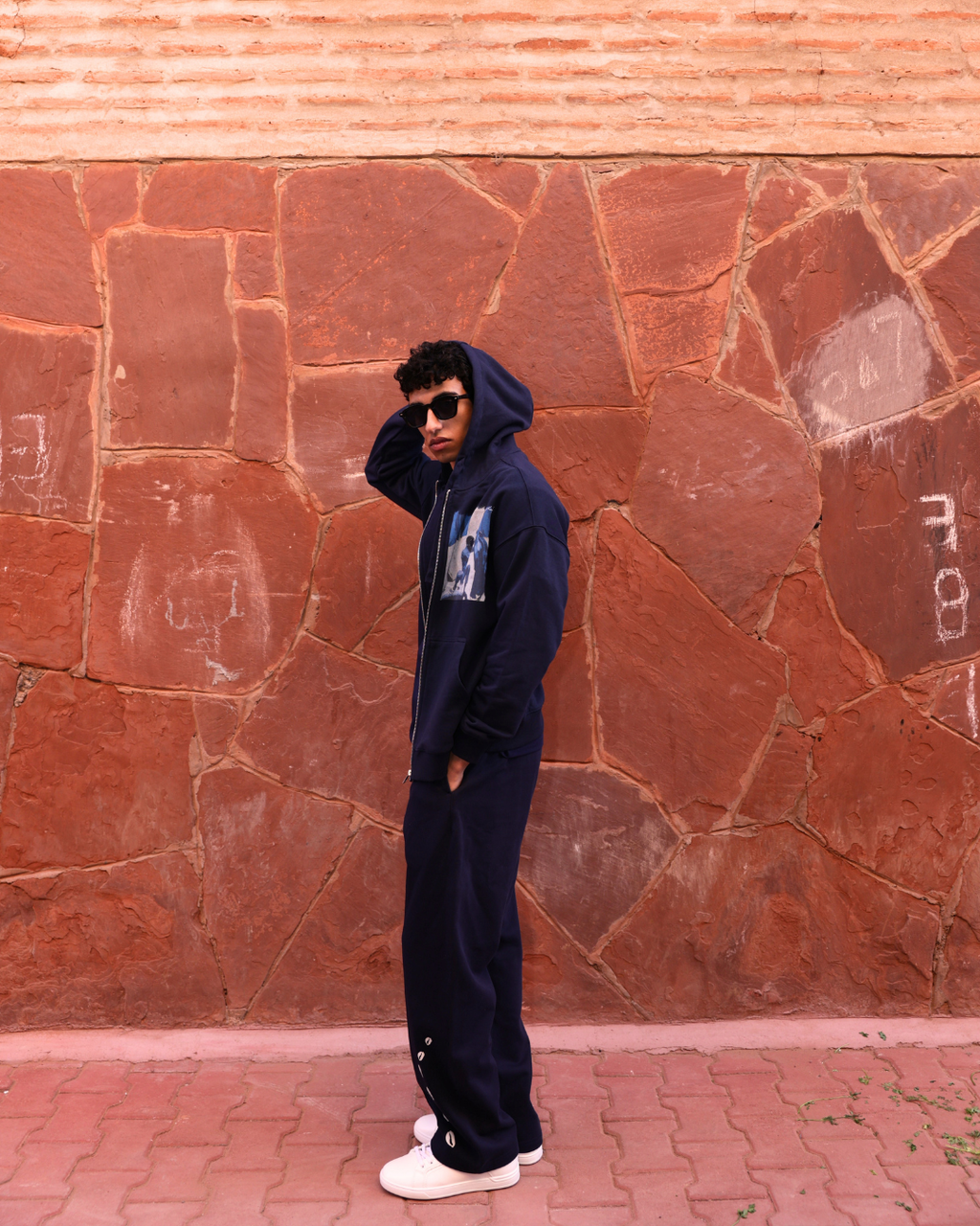 Indigo Archive Relaxed Hoodie