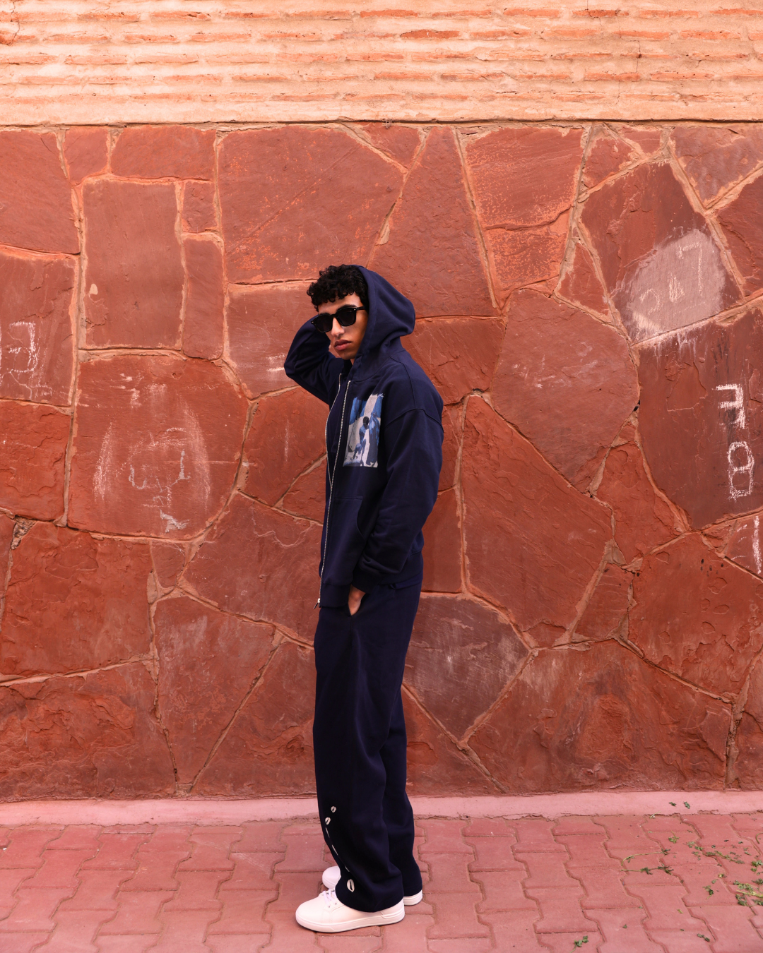 Indigo Archive Relaxed Hoodie