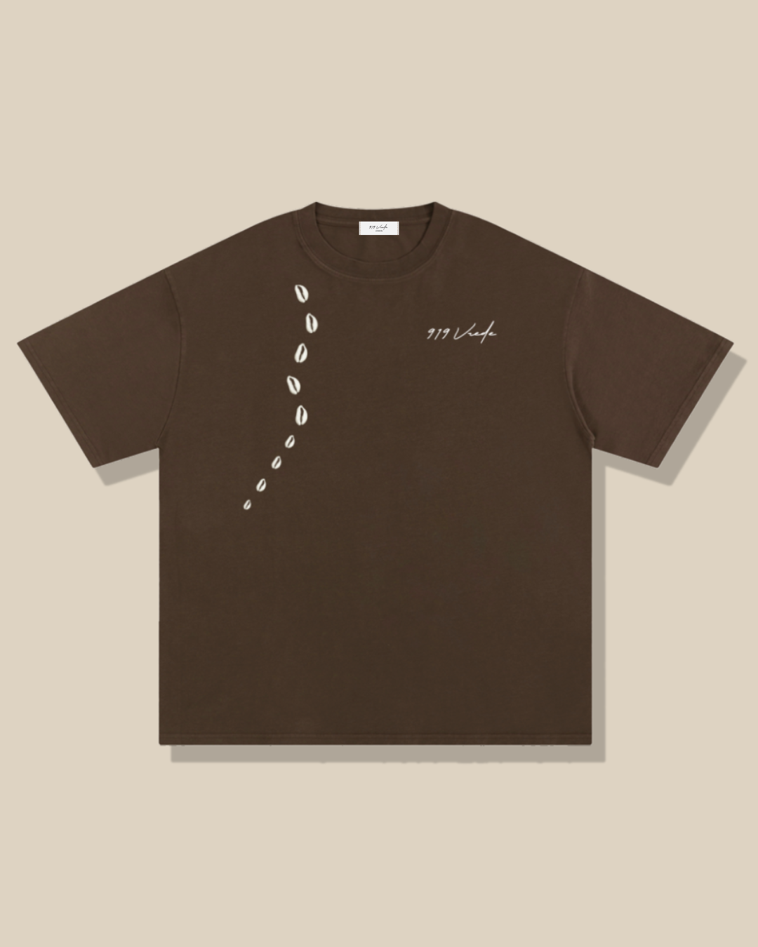 Cowrie Print T-shirt in Cocoa