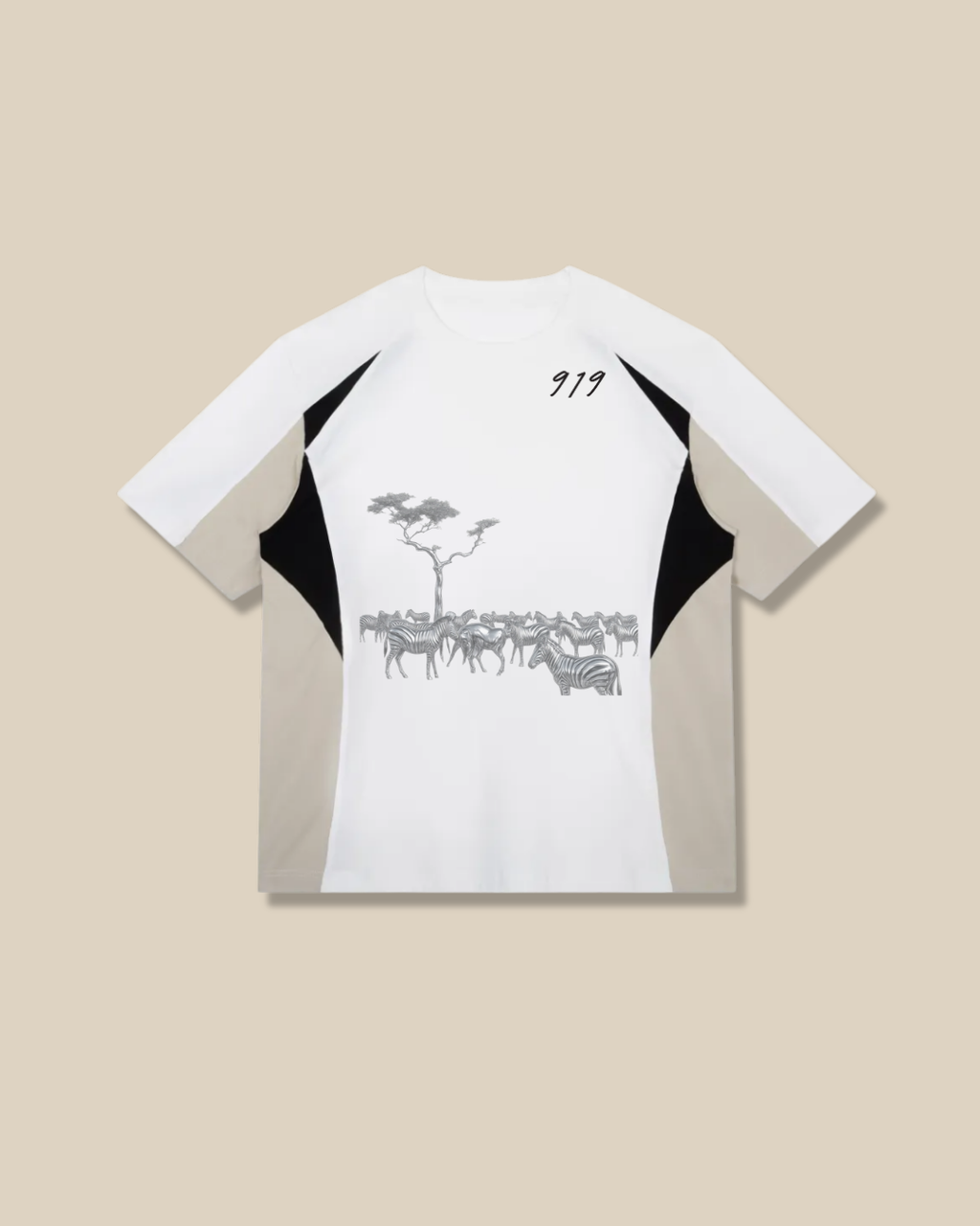 Cotton graphic t-shirt safari print — 919 Basics unisex sustainable ethical fashion