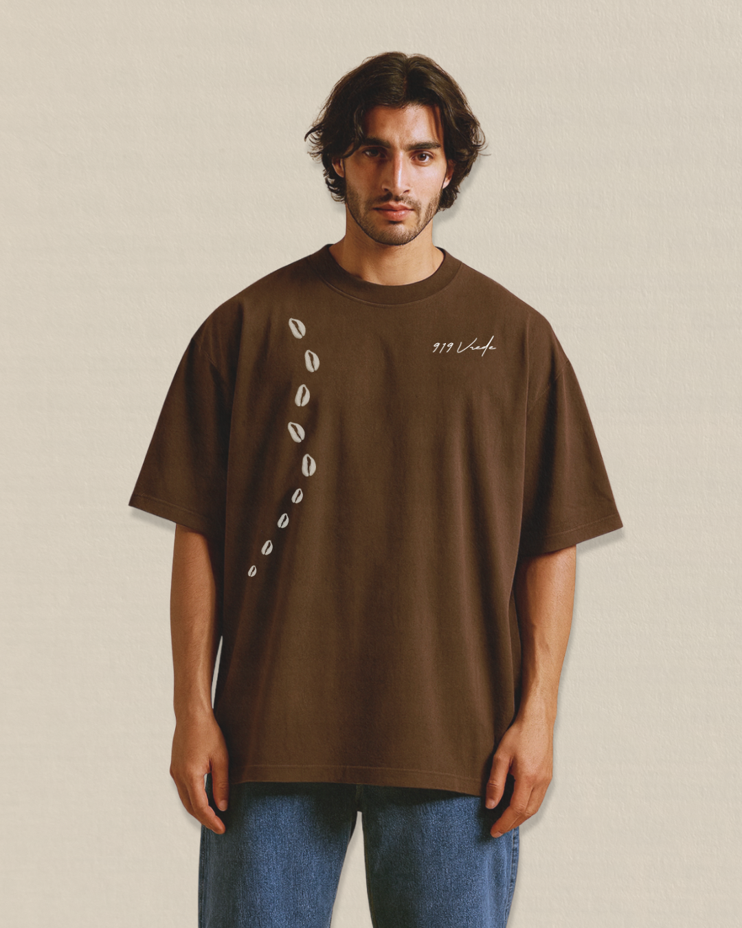 Cowrie Print T-shirt in Cocoa