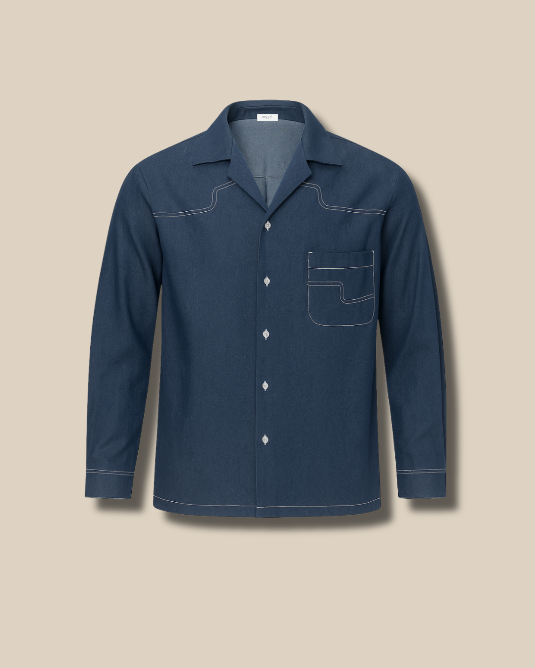 Aiden Denim Tailored Long-Sleeve Shirt