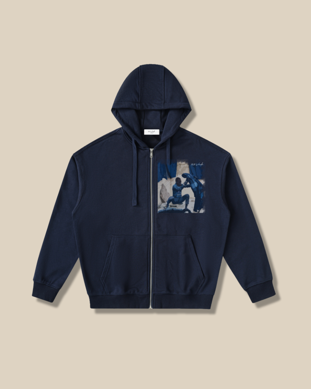Indigo Archive Relaxed Hoodie